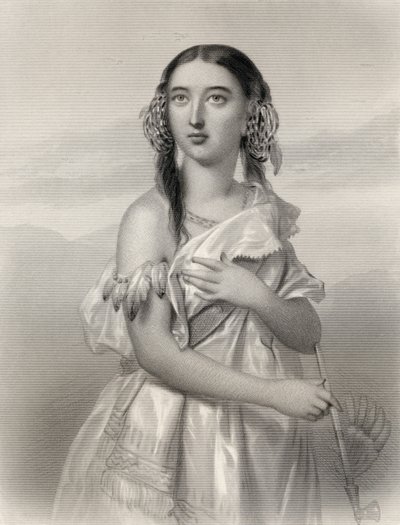 Pocahontas (1595-1617) Illustration from 